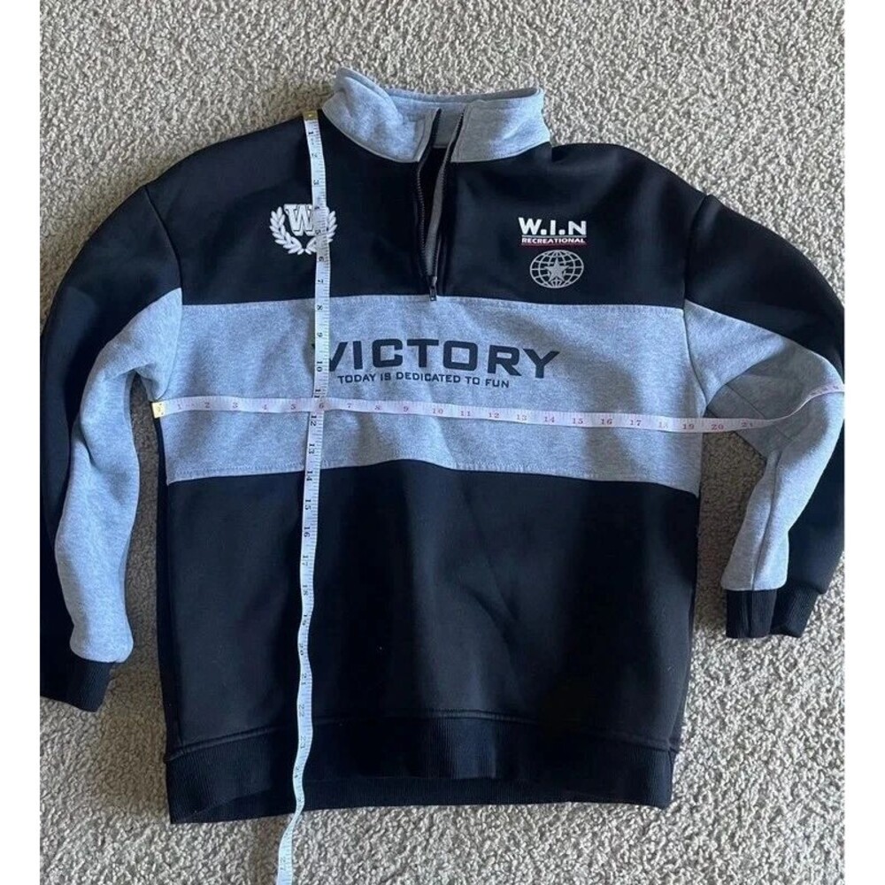 Women's XS Black Gray Racing Quarter Zip
